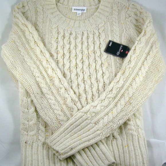 St. John's Bay Sweaters - St. John's Bay Ivory (Winter Stone) Sweater